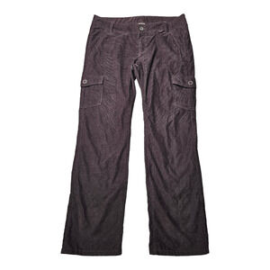REI Pants Womens 8 Petite Black Corduroy Cargo Pockets‎ Outdoors
